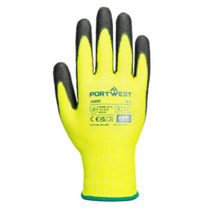 A625 - Cut D13 PU Viz-Tex Glove A4 Yellow/Black