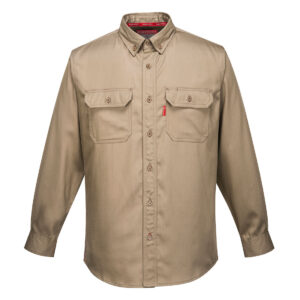 FR89 - Bizflame 88/12 FR Work Shirt Khaki