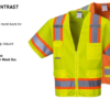 US373 - Aurora Hi-Vis Contrast Executive Vest S/S Yellow or Orange - Image 5