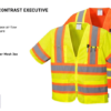US383 Augusta Hi-Vis Contrast Executive Vest S/S Orange - Image 2