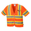 US383 Augusta Hi-Vis Contrast Executive Vest S/S Orange