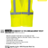 US384- Economy Hi-Vis Breakaway Vest – Yellow - Image 3