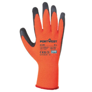 A140 - Cold 10 Latex Crinkle Glove Orange/Black