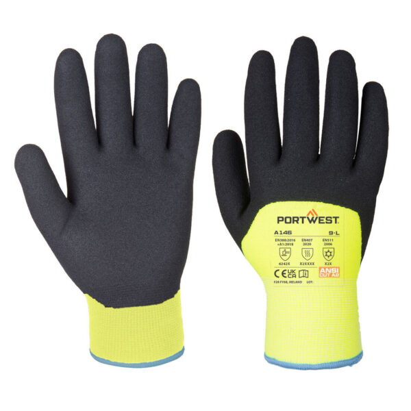 A146 - Arctic Winter Glove - Nitrile Sandy -Available: Yellow, Black - Image 3