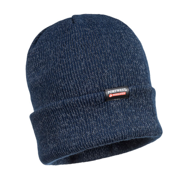 B026 - Reflective Knit Hat, Insulatex Lined Available in Black and Navy - Image 2