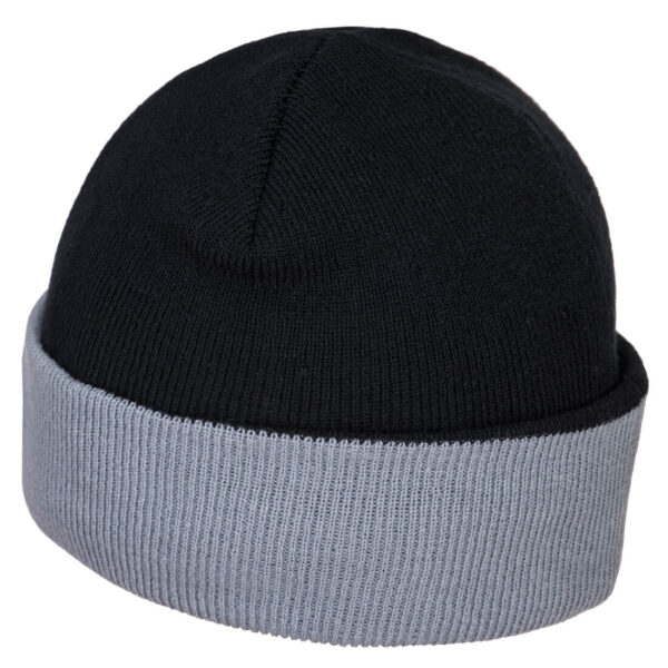 B034 - Two Tone LED Rechargeable Beanie  Black/Gray - Image 2