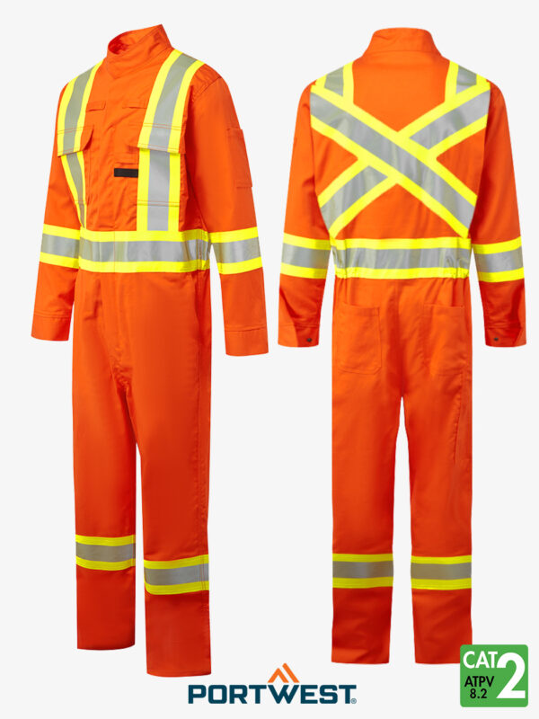 FR512 - Bizflame 88/12 X Back 4” Iona Xtra FR Coverall Orange - Coming Soon! Pre-Order Today! 