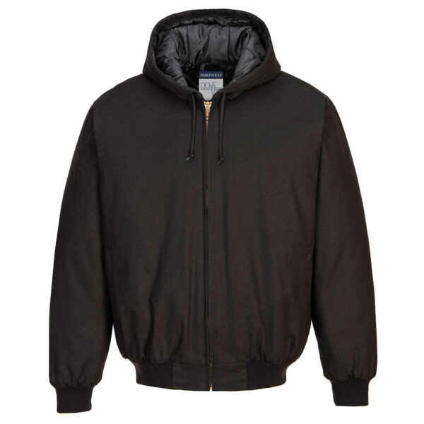 DC801 DuraDuck Quilt Lined Hooded Jacket – Black - Image 3