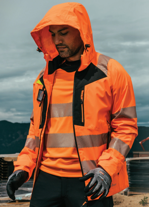 DX462 - DX4 Hi-Vis Shell Rain Jacket available in Orange or Yellow - Image 6