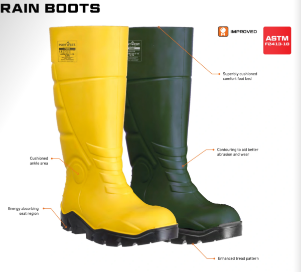 FD95 - PU Safety Rain boot S5 CI FO SR Green - Image 7