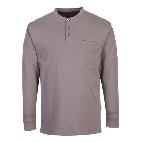 FR32 - FR Antistatic Henley -available in (Gray & Navy)