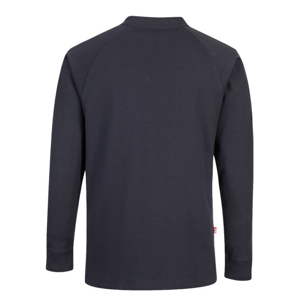 FR33 - Bizflame Knit Antistatic FR Crew Neck (Gray & Navy) - Image 3