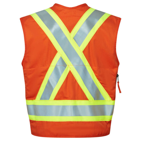 IUS1130 - Ultrasoft 7oz FR Surveyor Vest Orange - Image 2