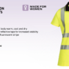 LW72 - Hi-Vis Women's Cotton Comfort Pro Polo Shirt S/S  Yellow/Black - Image 3