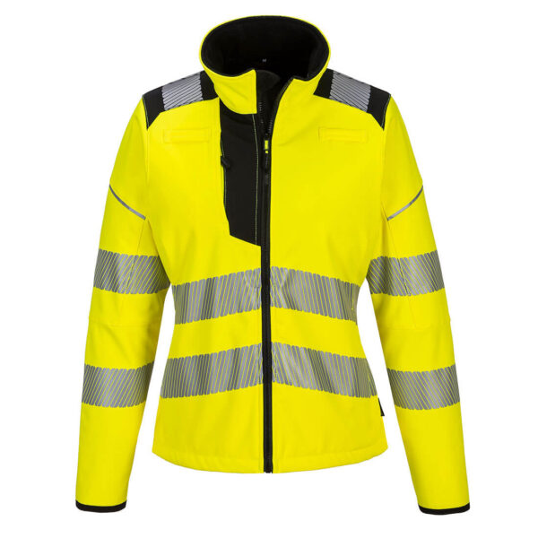 PW381 - PW3 Hi-Vis Women's Softshell (3L)  Yellow/Black