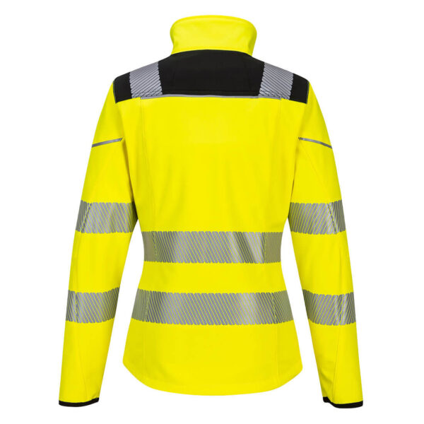 PW381 - PW3 Hi-Vis Women's Softshell (3L)  Yellow/Black - Image 2