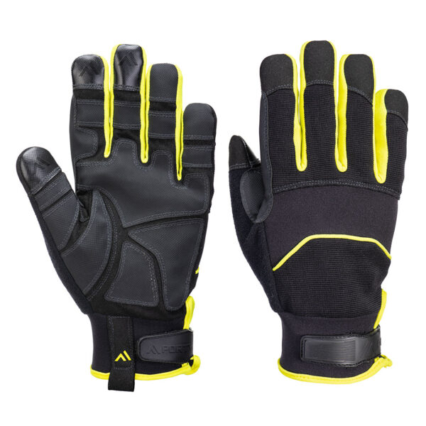 Portwest A792 Needle Resistant Glove - Black/Yellow - Image 2