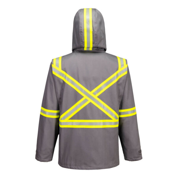 Portwest FR610 - Bizflame Work Insulated FR Parka Gray - Image 2