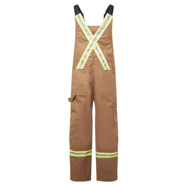 Portwest IAS3122 Avenger 12oz Duck Bib Pants - Brown -Regular - Image 3