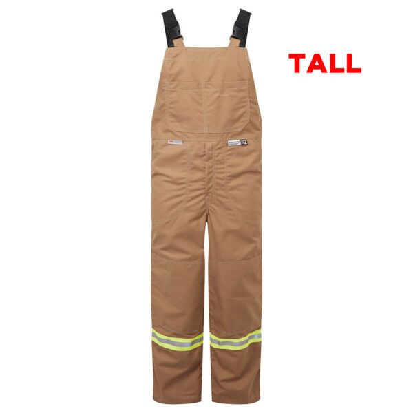 Portwest IAS3122 - Avenger 12oz Duck Bib Pants Brown Tall