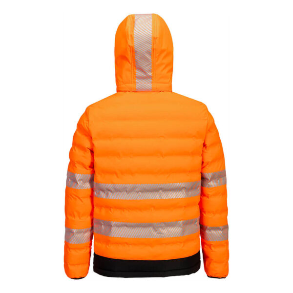 S548 - Hi Vis Ultrasonic Heated Tunnel Jacket Orange/Black - Image 2