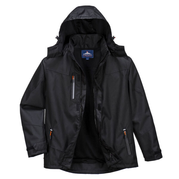 Portwest S555 Outcoach Rain Jacket - Black