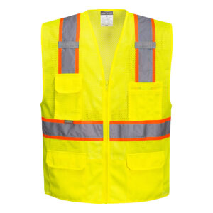 Portwest US374 Orlando Hi-Vis Mesh Executive Vest - Yellow
