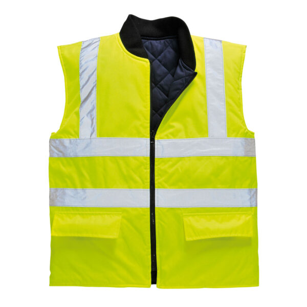 Portwest US469 Hi-Vis Reversible Bodywarmer Vest - Yellow