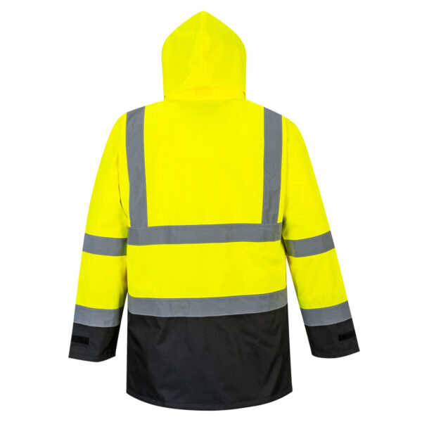 Portwest US768 Hi-Vis 5-in-1 Contrast Executive Jacket Available in Orange/Navy, Yellow/Black, and Yellow/Navy - Image 4