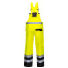 S488 - Hi-Vis Breathable Contrast Rain Bib Overall available in Yellow/Black or Yellow/Navy - Image 3
