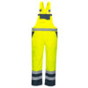 S488 - Hi-Vis Breathable Contrast Rain Bib Overall available in Yellow/Black or Yellow/Navy - Image 4