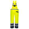 S488 - Hi-Vis Breathable Contrast Rain Bib Overall available in Yellow/Black or Yellow/Navy - Image 5