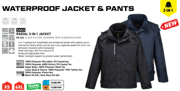 S553 - Radial 3-in-1 Jacket - Black - Image 3