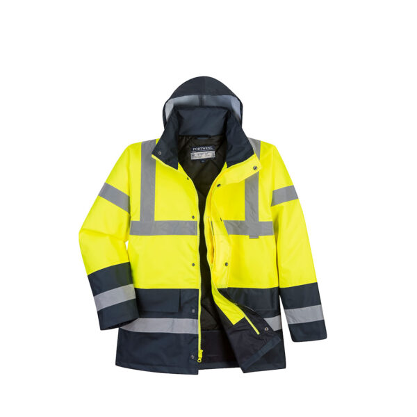 US466 - Hi-Vis Contrast Winter Traffic Jacket  Yellow/Navy