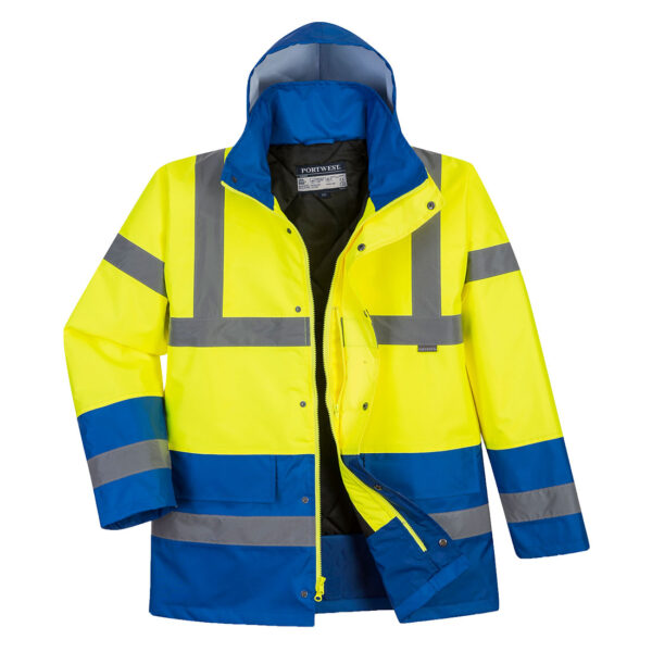 US466 - Hi-Vis Contrast Winter Traffic Jacket  Yellow/Royal