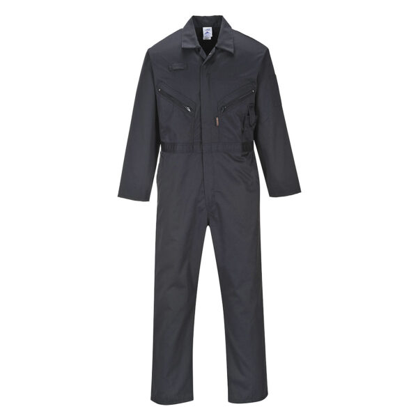 C813 - Liverpool Zip Coverall  Black