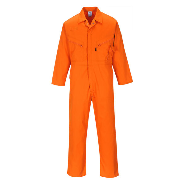 C813 - Liverpool Zip Coverall Orange