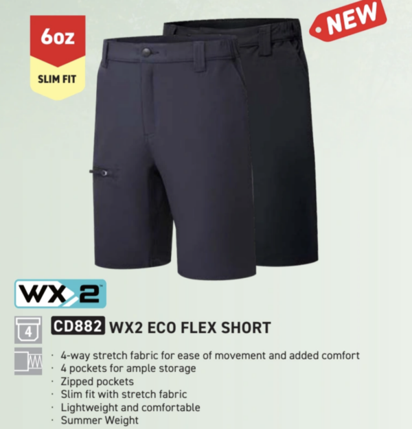 CD882 - WX2 Eco Flex Shorts Metal Gray - Image 2