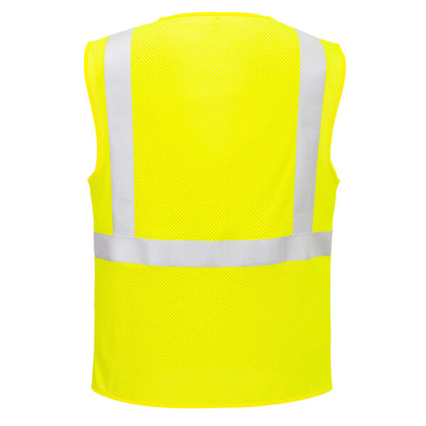 FR611 - Modaflame Hi-Vis Class 2 FR Mesh Vest Yellow - Image 3