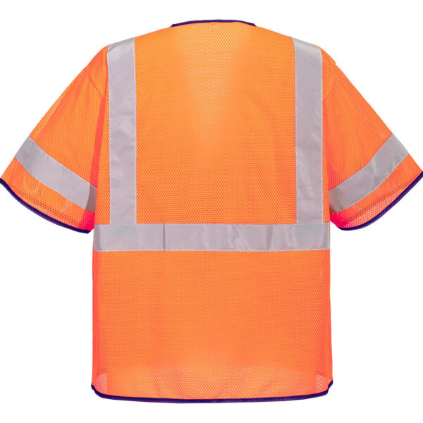 US397 - Hi-Vis Tampa Mesh Class 3 Vest  Orange - Image 2