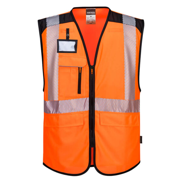 PW309 - PW3 Hi-Vis Executive Vest Orange/Black