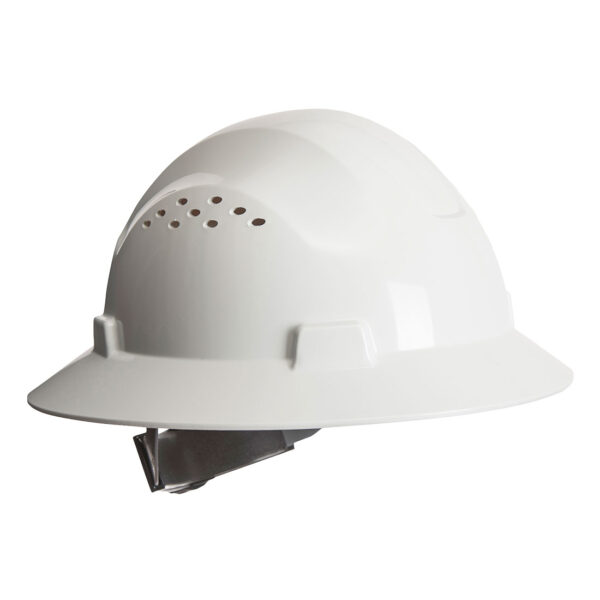 PW52 - Full Brim Premier Hard Hat Vented White