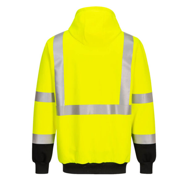 UB324 - Hi-Vis Contrast Hoodie Yellow/Black - Image 2