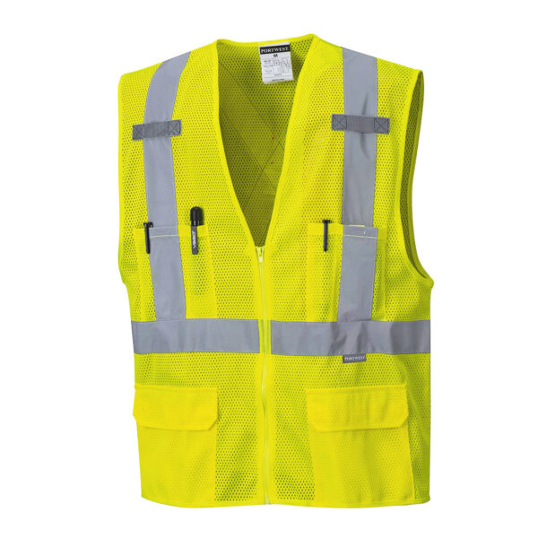 US370 - Atlanta Hi-Vis X Back Executive Vest Yellow