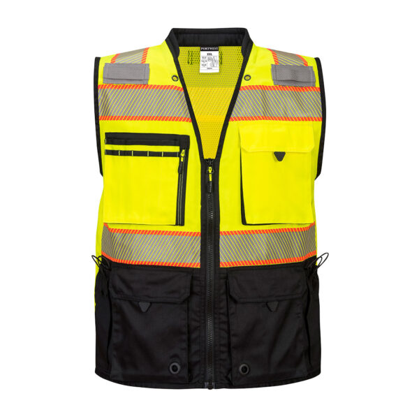 US375 - Hi-Vis Premium Surveyor Vest Yellow/Black