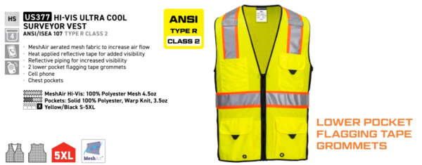 US377-Hi-Vis-Ultra-Cool-Surveyor-Vest-Yellow-Black-Portwest-TECHACS-Safety-Solutions