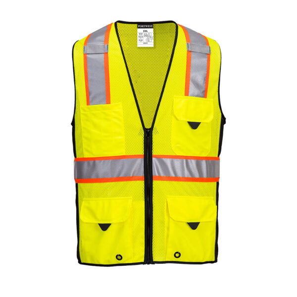 US377 - Hi-Vis Ultra Cool Surveyor Vest Yellow/Black