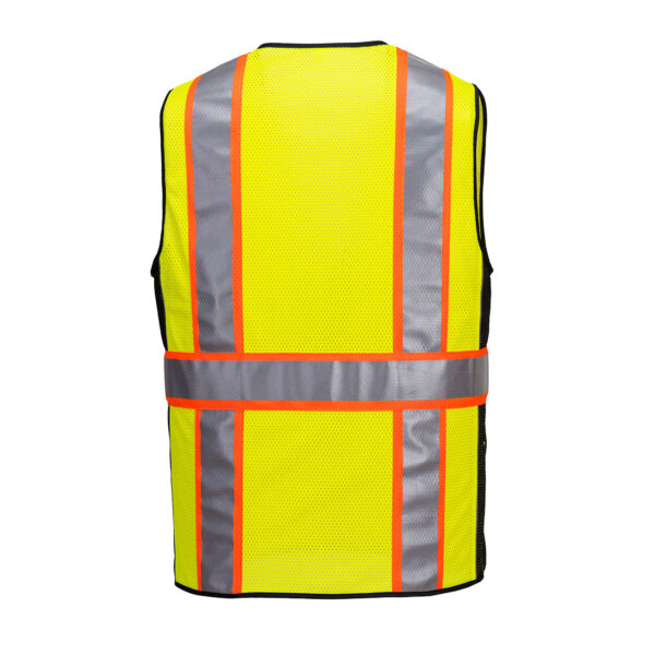 US377 - Hi-Vis Ultra Cool Surveyor Vest Yellow/Black - Image 2