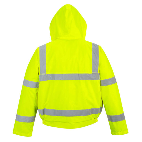 US463 - Hi-Vis Winter Bomber Jacket Yellow - Image 3