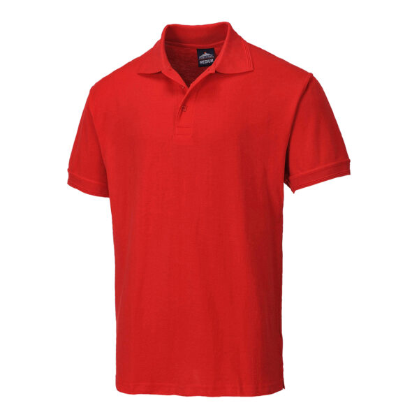 B210 - Naples Polo Shirt S/S Heather Red